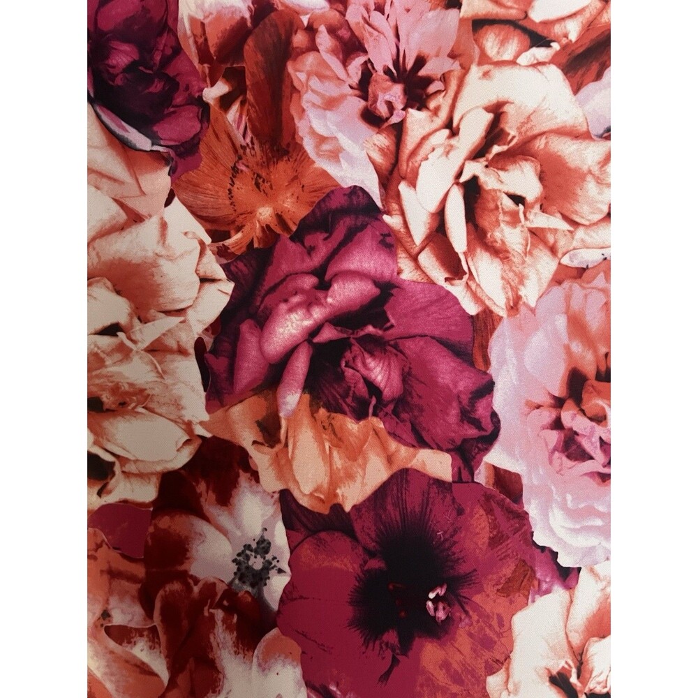 Vince Camuto Floral Scuba Sheath Dress Sz 2 Rose Garden Party Resort Wear EUC - Picture 3 of 7
